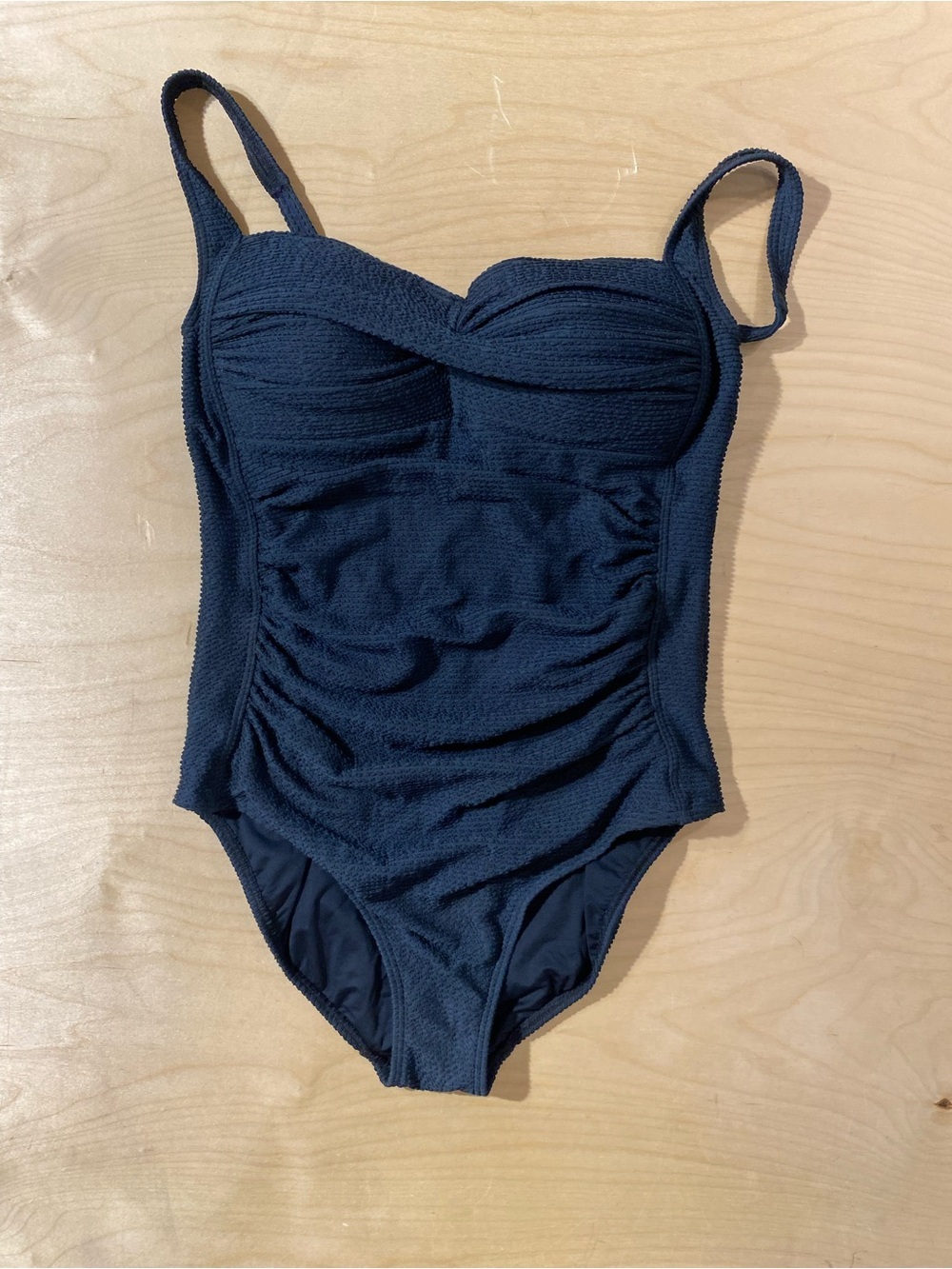 Niptuck Swim Textured Black One-Piece Swimsuit 10 (RI) - Picture 3 of 9
